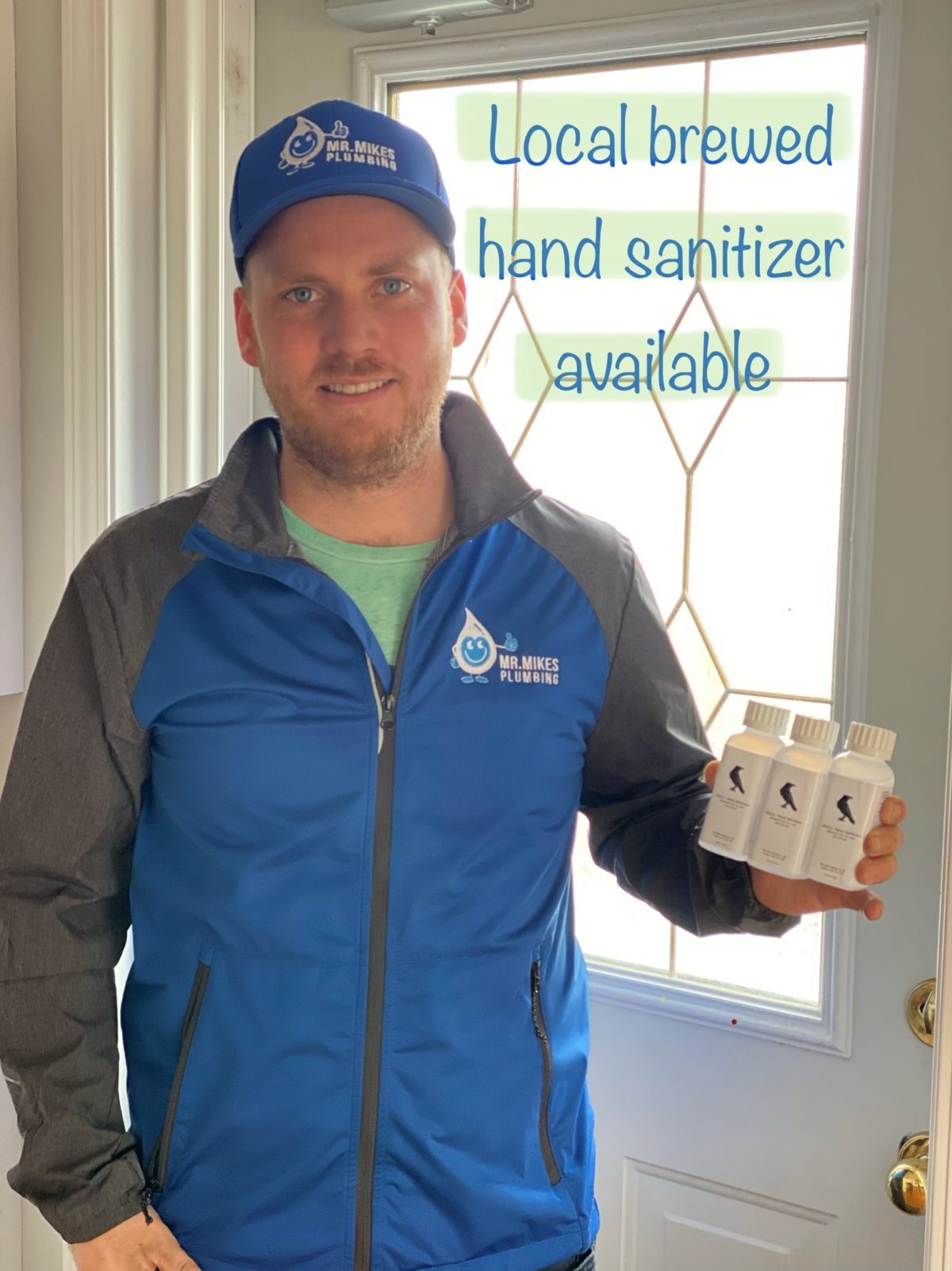 Plumber in Calgary helping calgary find hand sanitizer