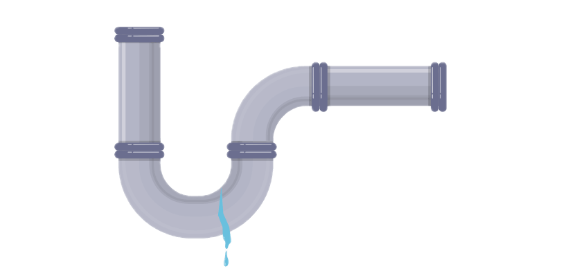 Sewerage pipe blocks or leaks